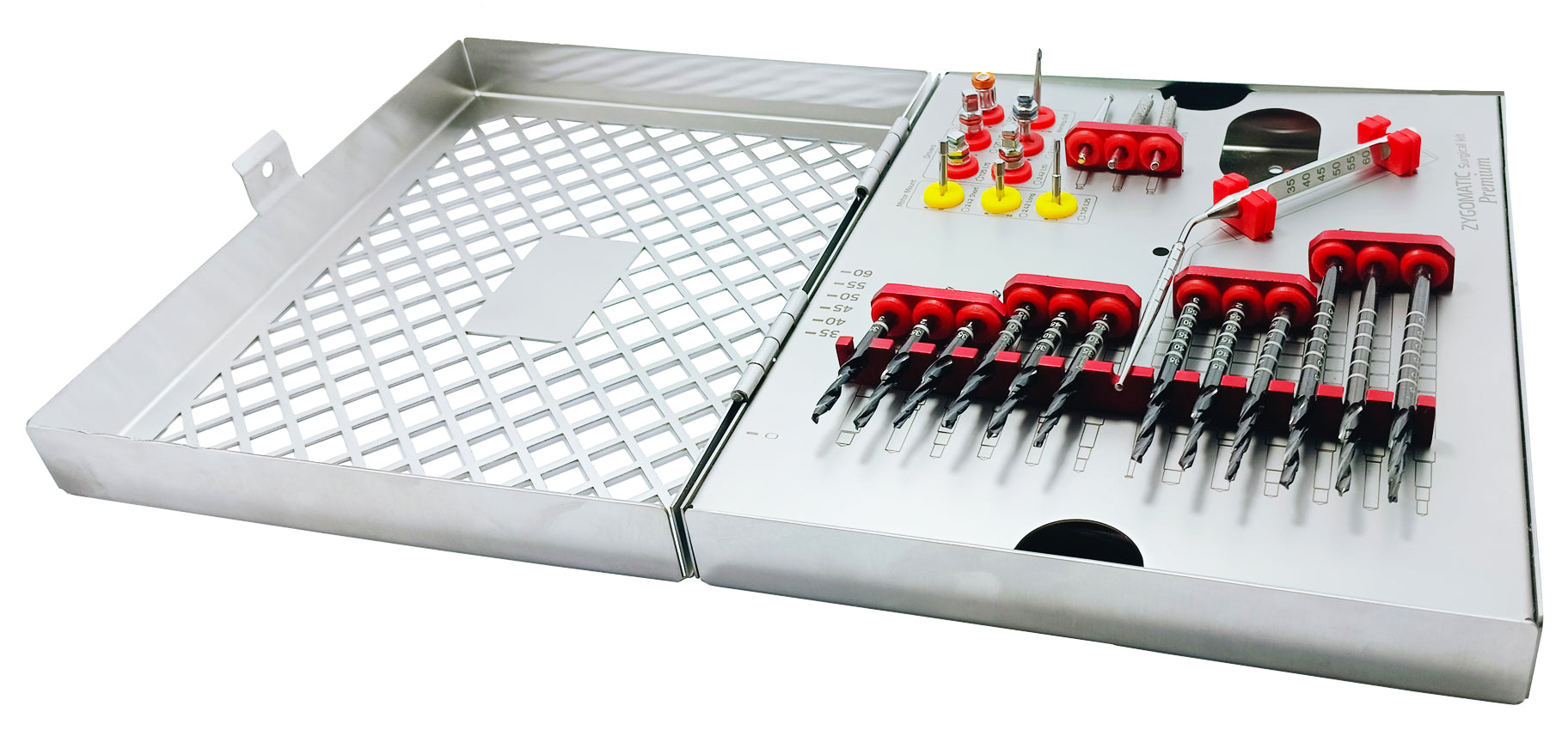 26-Piece Premium Zygomatic Surgical Kit | Titanium-Coated Precision Drills & Technical Instrument Set | High-Performance Stainless Steel Construction