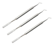 Set di spatole e lame per cemento dentale – Strumenti restaurativi con manico ottagonale a doppia estremità (3 pezzi) – CSNT7