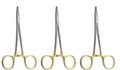 TC Halsey Needle Holder 13 cm (5") – Plain Tip Needle Driver with Tungsten Carbide Jaws | Surgical & Dental Suturing Instrument | 3 Pcs # 132910138