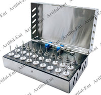 Kit prothésique universel de 28 pièces pour implants dentaires avec clé dynamométrique réglable et tournevis, jeu de clés dynamométriques – Entièrement autoclavable, 0-50 Ncm | Fixation et retrait des restaurations sur implants # OS1060