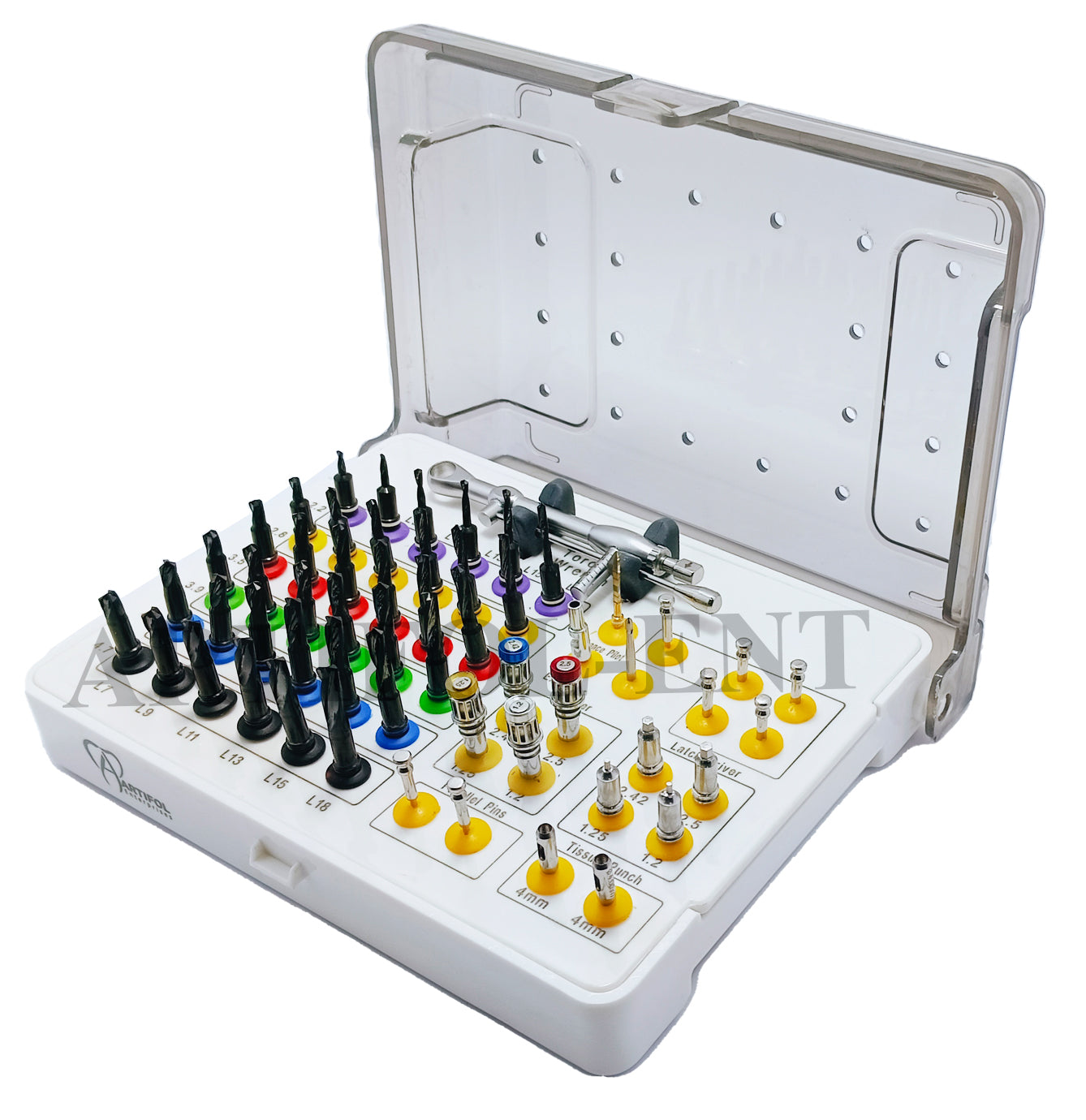 ARTIFOL Dental 55-Piece Implant Guide Kit – Fully Guided System for Implants & Prosthetics with 0–70 Ncm Torque Wrench (OS1053)