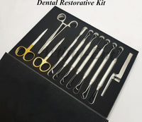 Dental Restorative Kit | 11-Piece Composite Plastic Filling Instrument Set | Precision Stainless Steel Instruments | Reusable, Durable & Autoclavable Professional Kit