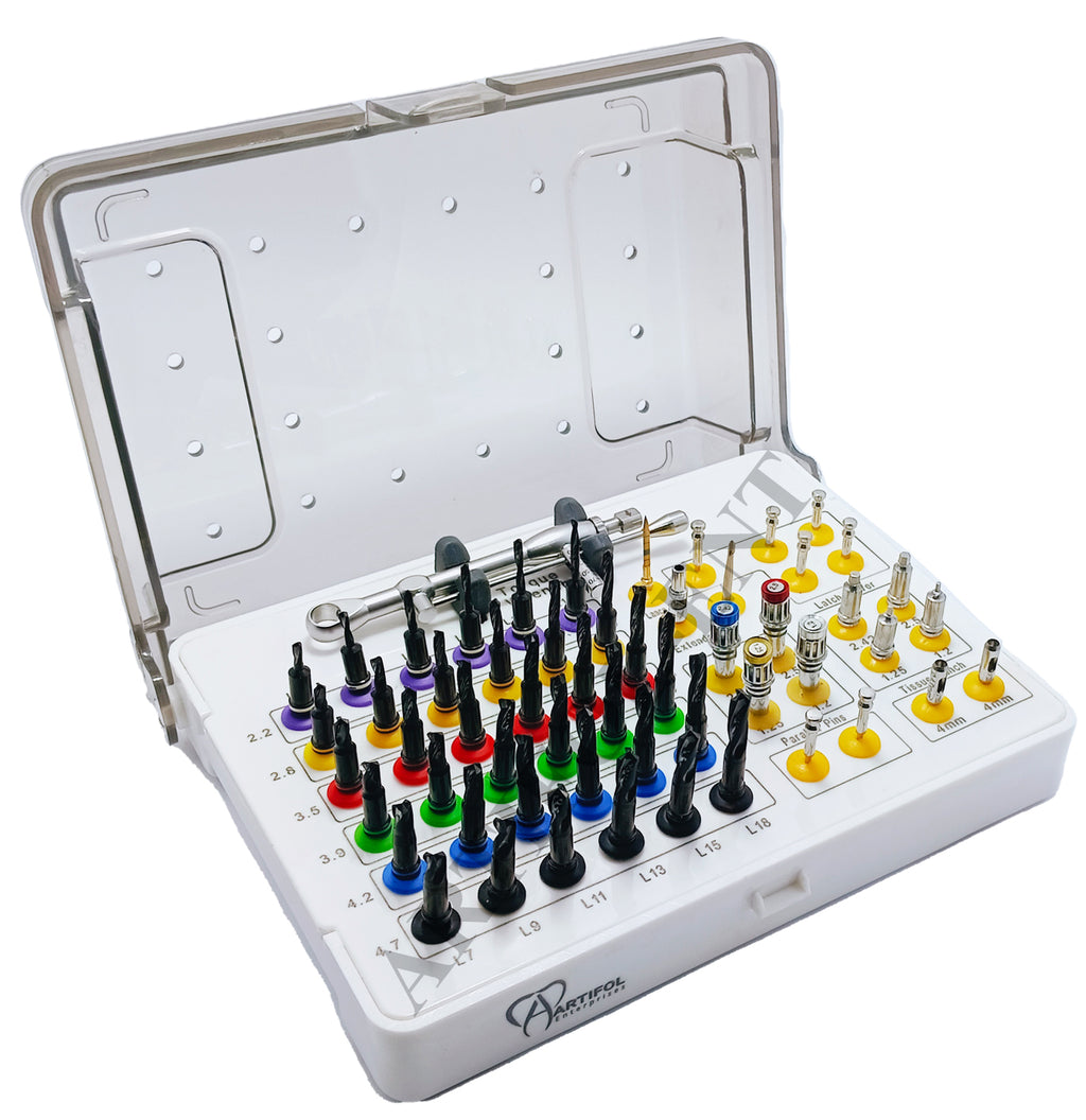 ARTIFOL Dental 55-Piece Implant Guide Kit – Fully Guided System for Implants & Prosthetics with 0–70 Ncm Torque Wrench (OS1053)