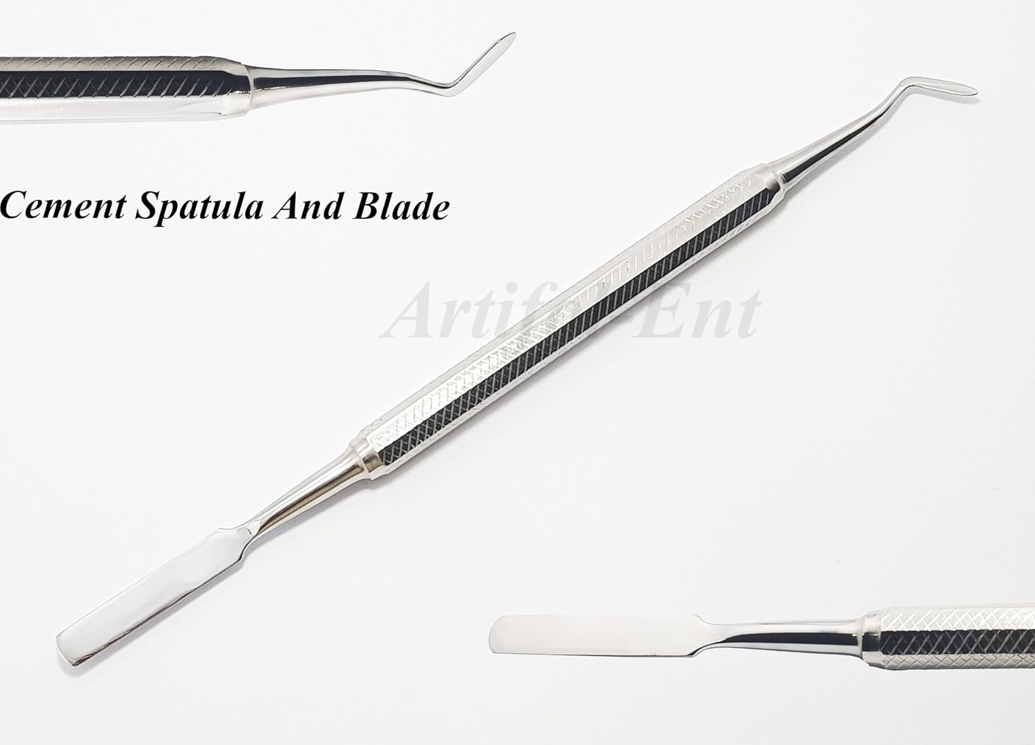 Dental Cement Spatula & Blade Set – Double-Ended Octagonal Handle Restorative Instruments (3 Pcs) – CSNT7