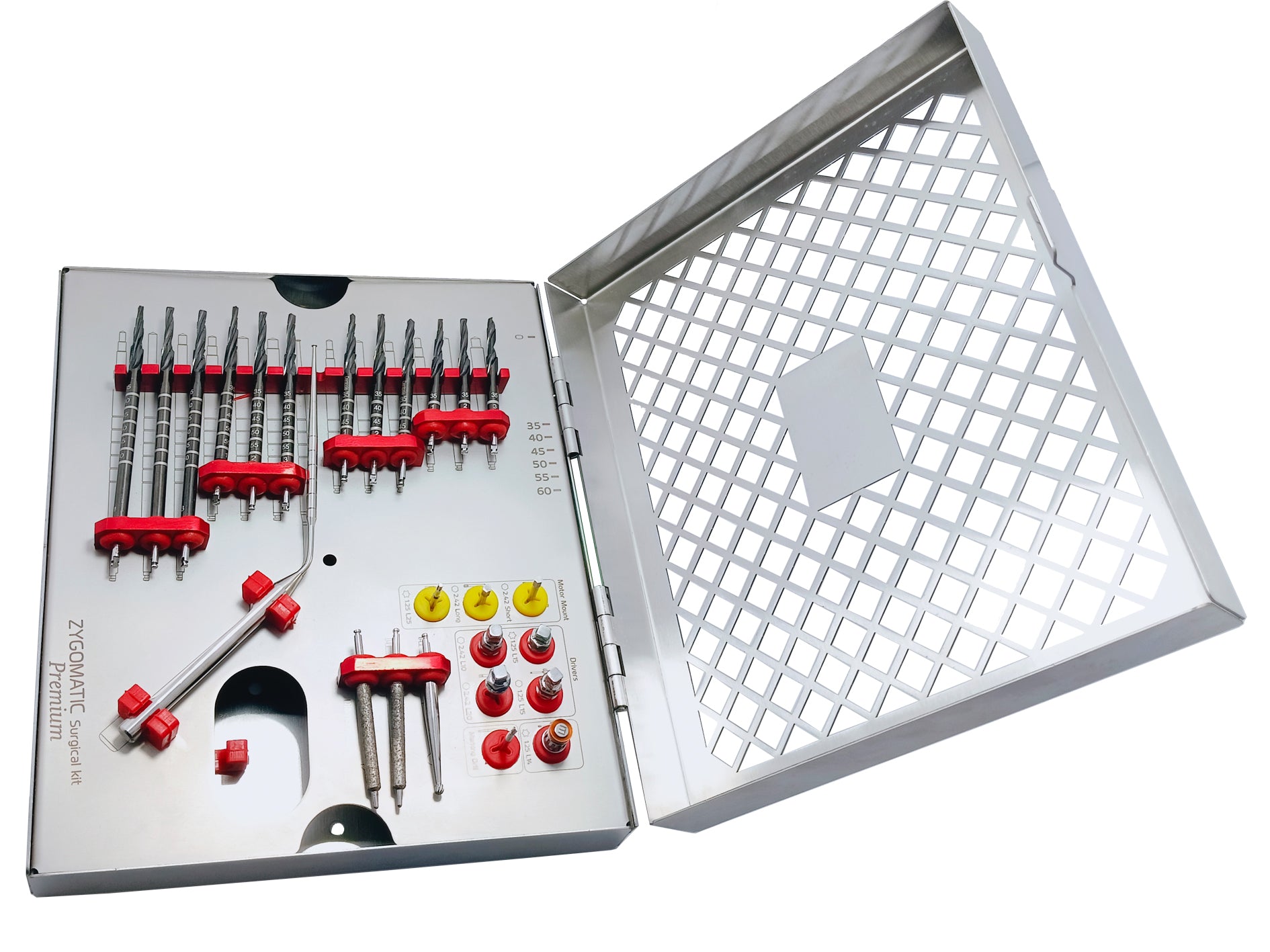 26-Piece Premium Zygomatic Surgical Kit | Titanium-Coated Precision Drills & Technical Instrument Set | High-Performance Stainless Steel Construction