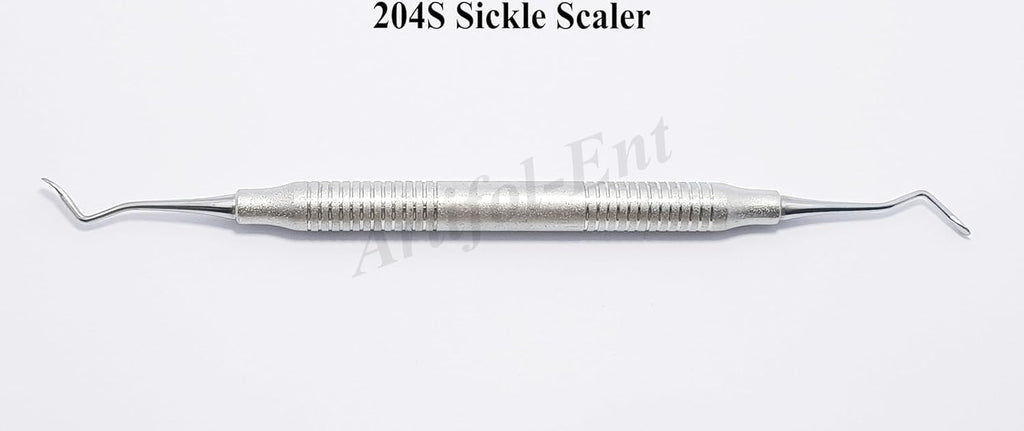 Dental Sickle Scaler 204S Double End 17.5 cm Stainless Steel Hygienists Tool Ergonomic Hollow Handle Endodontic Instruments 3 Pcs #S204SXE2