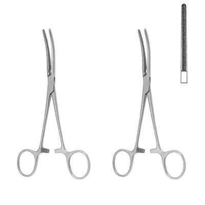 De Bakey Pean Artery Forceps Straight 14 cm (5.5") – Atraumatic Debakey Jaws Hemostatic Surgical Clamp | Stainless Steel | 2 Pcs #