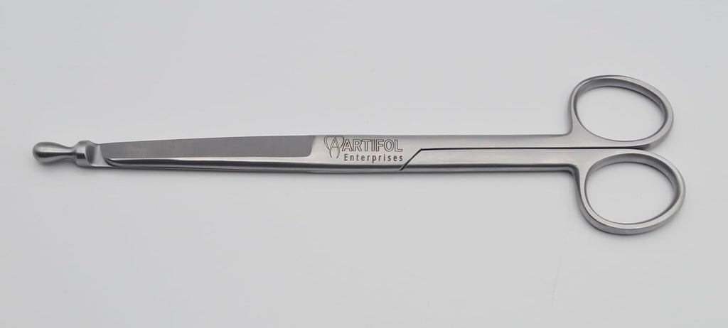 Professional Enterotomy & Dissecting Scissors 21 cm Straight – Probe-Tip Safety Design | Elite High-Density Stainless Steel | Precision Surgical Instrument #113910296