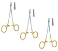 TC Halsey Needle Holder 13 cm (5") – Tungsten Carbide Jaws, Serrated Tip Needle Driver | Surgical & Dental Suturing Instrument | 3 Pcs #132910139