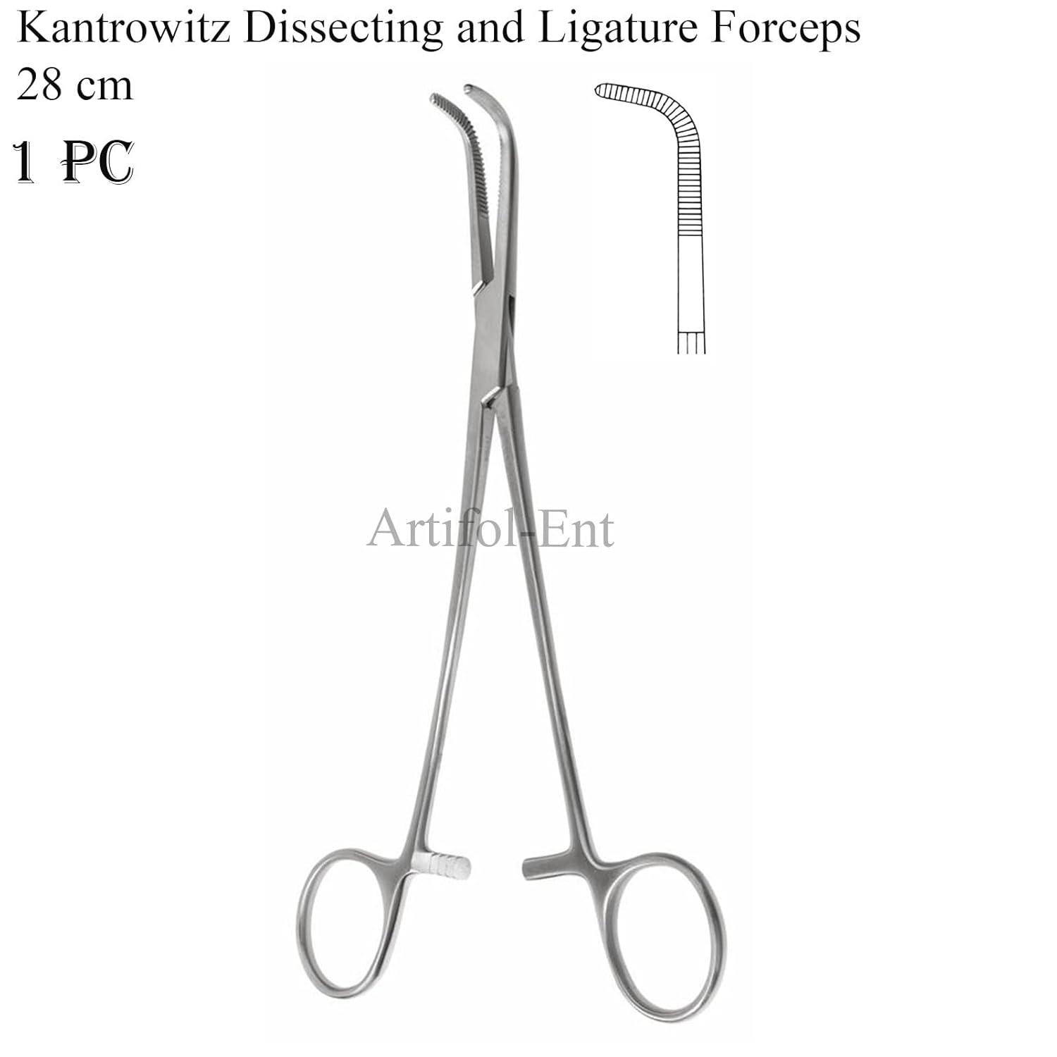 Kantrowitz Dissecting and Ligature Forceps 28 cm (11") – Thoracic Surgical Clamp | Stainless Steel Surgical Instrument