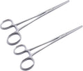 Artery Forceps – Straight, 24 cm (9.5") | Stainless Steel Hemostatic Forceps with Serrated Jaws & Ratchet, 2-Piece Set #115910221