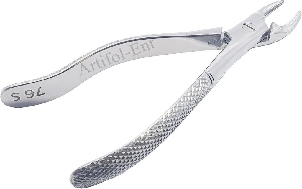 Upper Roots Serrated Extraction Forceps #76S – Dental Tooth Extraction Forceps | Surgical Grade Stainless Steel | Reusable & Autoclavable | FX76S