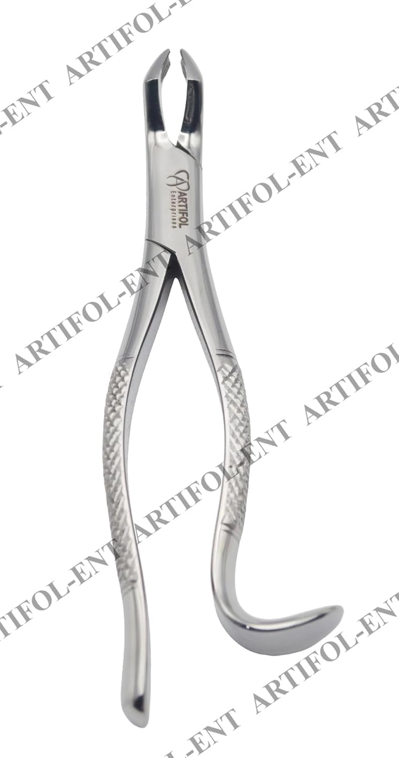 Extraction Forceps Thumb Hook 210H – Professional Dental Extraction Instrument | Precision Serrated Beaks, Thumb Hook Handle | Stainless Steel #F210H