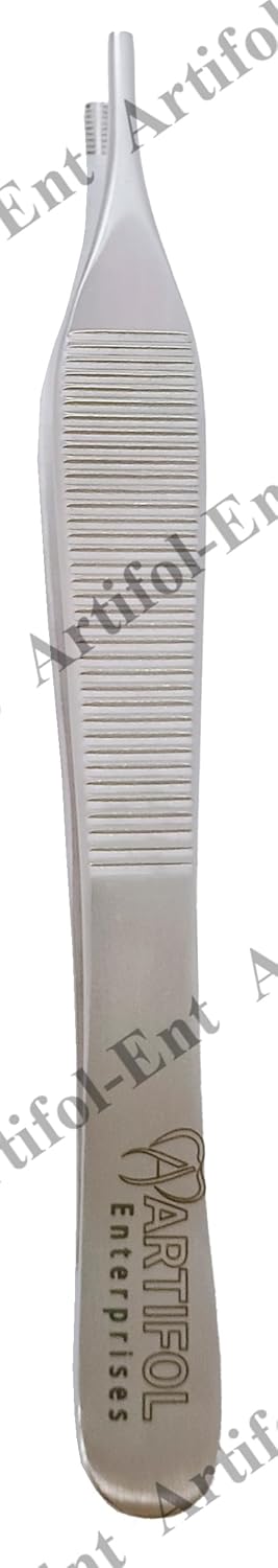 Adson Brown Tissue Forceps Set – 4 Pieces, 12 cm (4.7") | 9×9 Teeth | Premium Stainless Steel, Reusable & Autoclavable Set #114910119-1