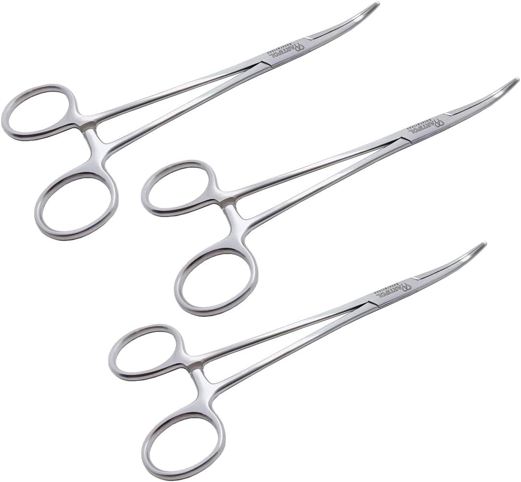 Adsson Artery Forceps – 18.5 cm Curved | 3 Pcs Set | Stainless Steel | Autoclavable #115910183