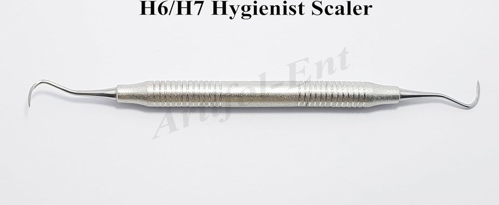 Dental H6/H7 Hygienist Scaler – Double End Sickle Scaler | 16.5 cm Ergonomic Hollow Handle | Periodontal & Endodontic Instrument Set | 3-Piece Set ‎#SH6/7XE2