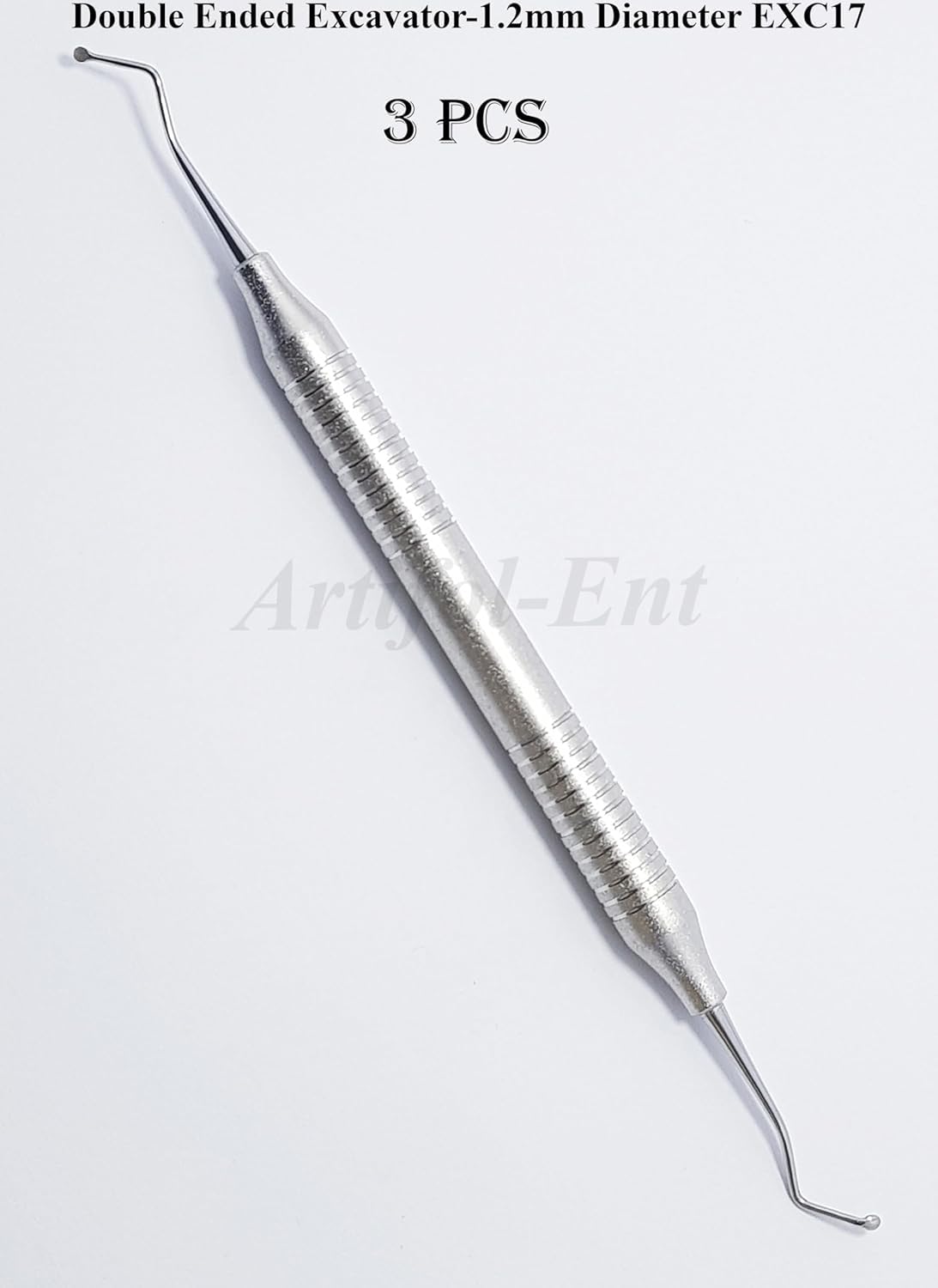 Dental Excavator EXC17 – Double Ended 1.2 mm Spoon | 17 cm Stainless Steel Restorative & Endodontic Instruments | 3-Piece Set #EXC17