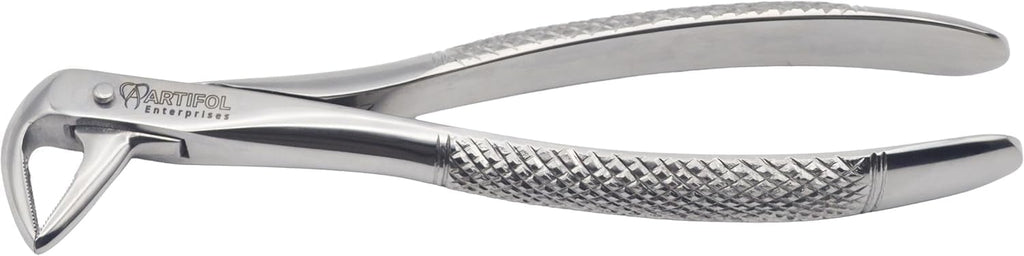 European Style Root Extraction Forceps – Deep-Reach Serrated Beaks | Premium Surgical Stainless Steel | Precision Fragment Retrieval & Sub-Gingival Root Management #FX74