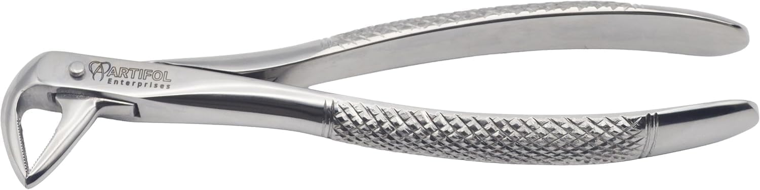 European Style Root Extraction Forceps – Deep-Reach Serrated Beaks | Premium Surgical Stainless Steel | Precision Fragment Retrieval & Sub-Gingival Root Management #FX74