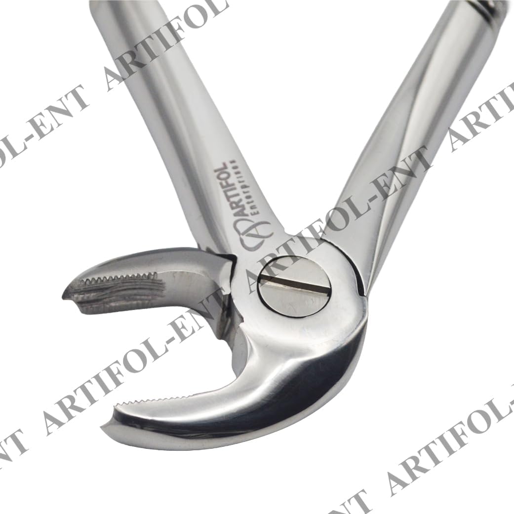 Lower Molar Extraction Forceps 22E – Mandibular Molar Dental Extraction Instrument | Precision Beak Design, Stainless Steel, Ergonomic Grip | Reusable #FX22E