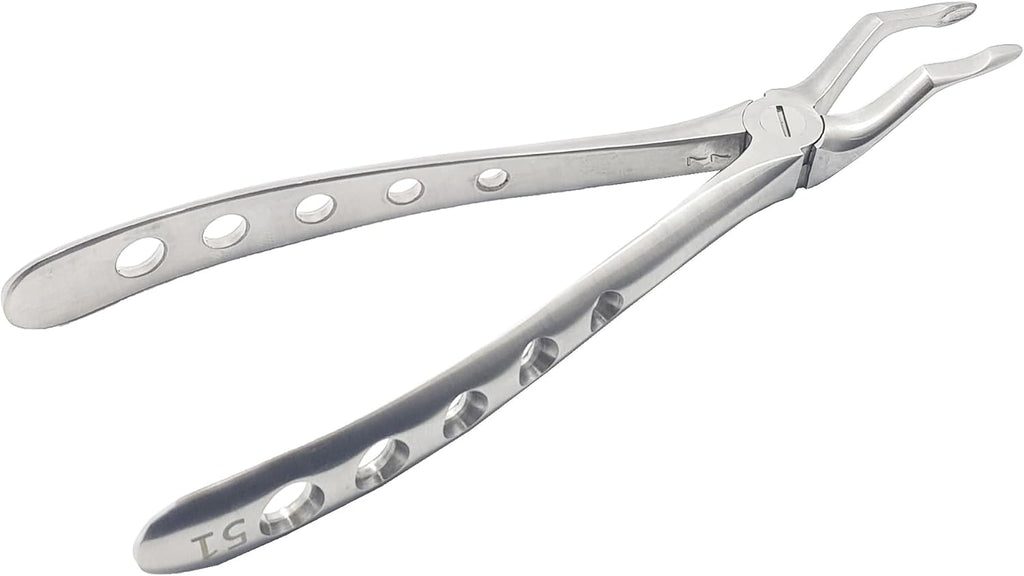 Upper Roots Extraction Forceps #51 (FX51) – Premium Stainless Steel Dental Extraction Instrument with Serrated Beaks | Reusable & Autoclavable