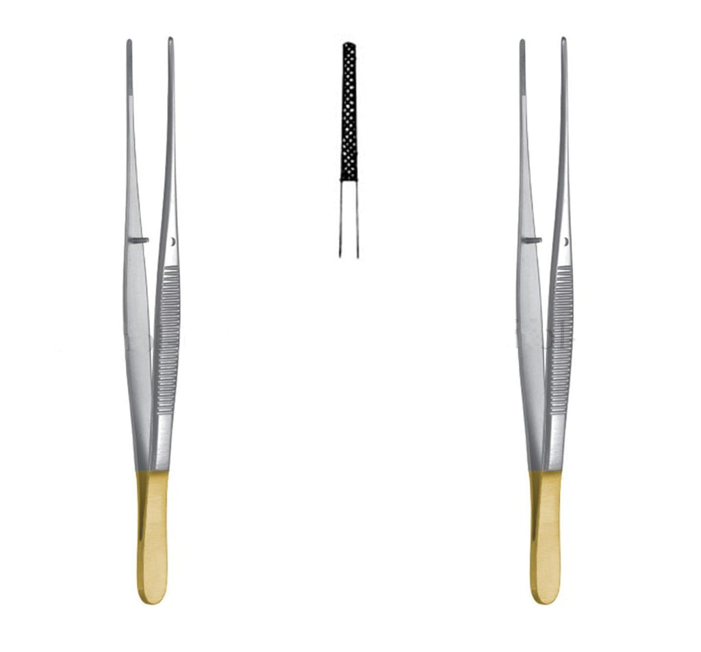 TC Semken Dissecting Forceps 12.5 cm (5") – Tungsten Carbide Surgical Dental Tweezers | Stainless Steel | 2 Pcs
