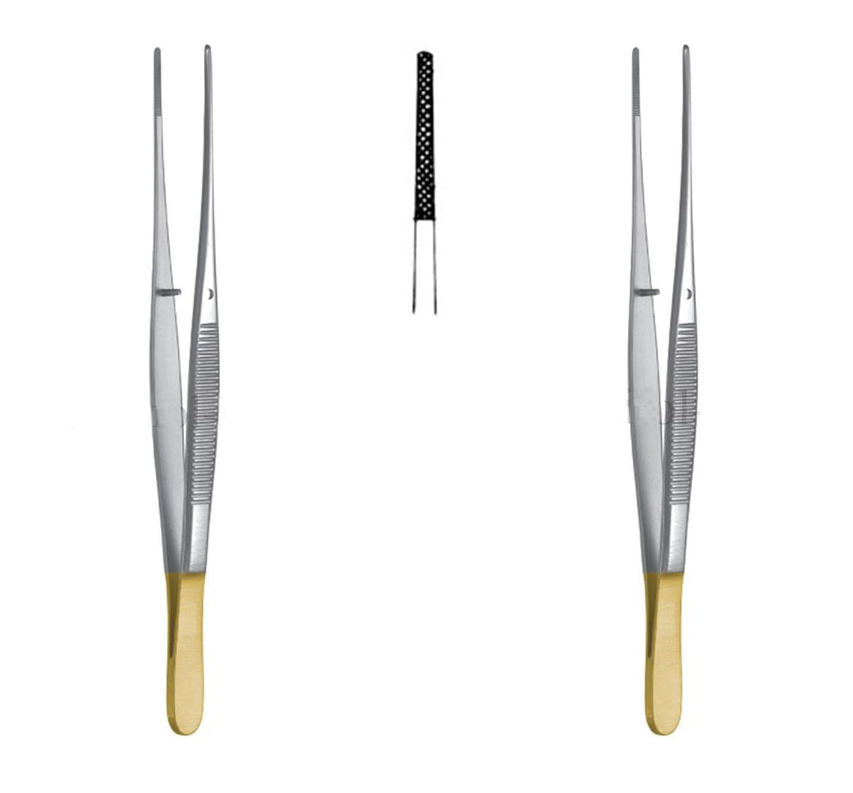 TC Semken Dissecting Forceps 12.5 cm (5") – Tungsten Carbide Surgical Dental Tweezers | Stainless Steel | 2 Pcs
