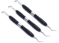 CT6 Dental Composite Resin Filling Instruments – 17 cm | 3 Pcs Set | Double Ended | Black Silicone Handle