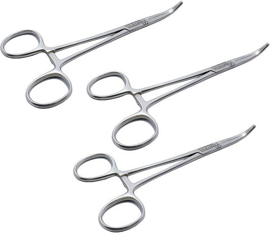 Baby-Mixter Dissecting Forceps – 14 cm Curved | 3 Pcs Set | Stainless Steel | Autoclavable #115910236