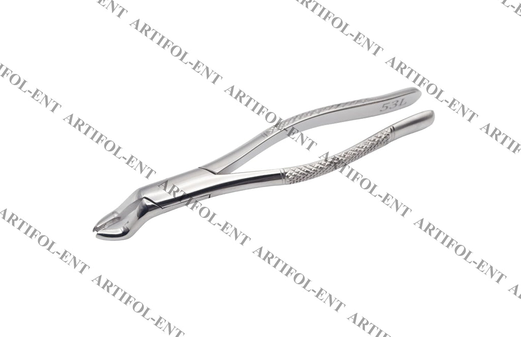 1st & 2nd Upper Molar Extraction Forceps 53 – Professional Dental Extraction Instrument | Anatomical Upper Molar Beak Design, Stainless Steel, Ergonomic Grip | Reusable #F53L
