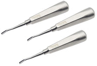 3-Piece Friedman Elevator Set 4mm Curved – Precision Stainless Steel Elevation Tools | Fine Curved Tips, Controlled Leverage & Durable Professional Kit #E31F