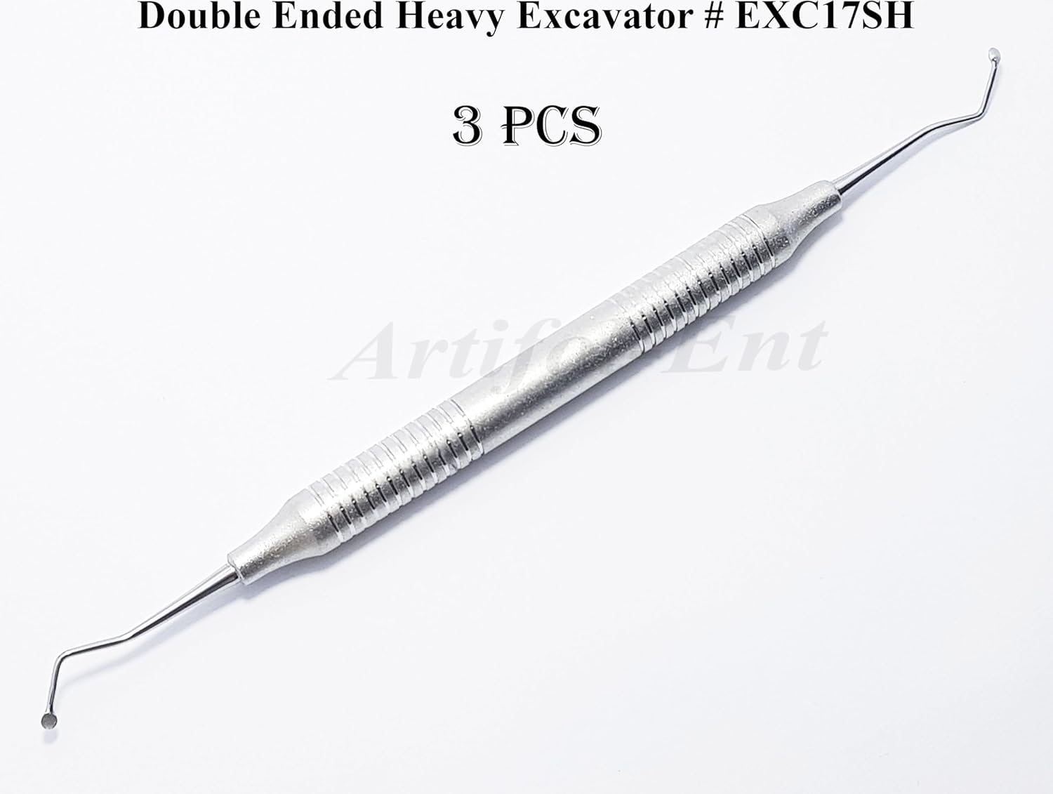 Double Ended Dental Heavy Excavator Spoon 17cm EXC17SH 3 Pcs Set Stainless Steel Restorative Instruments Endodontic Tools Slip Resistant Handle