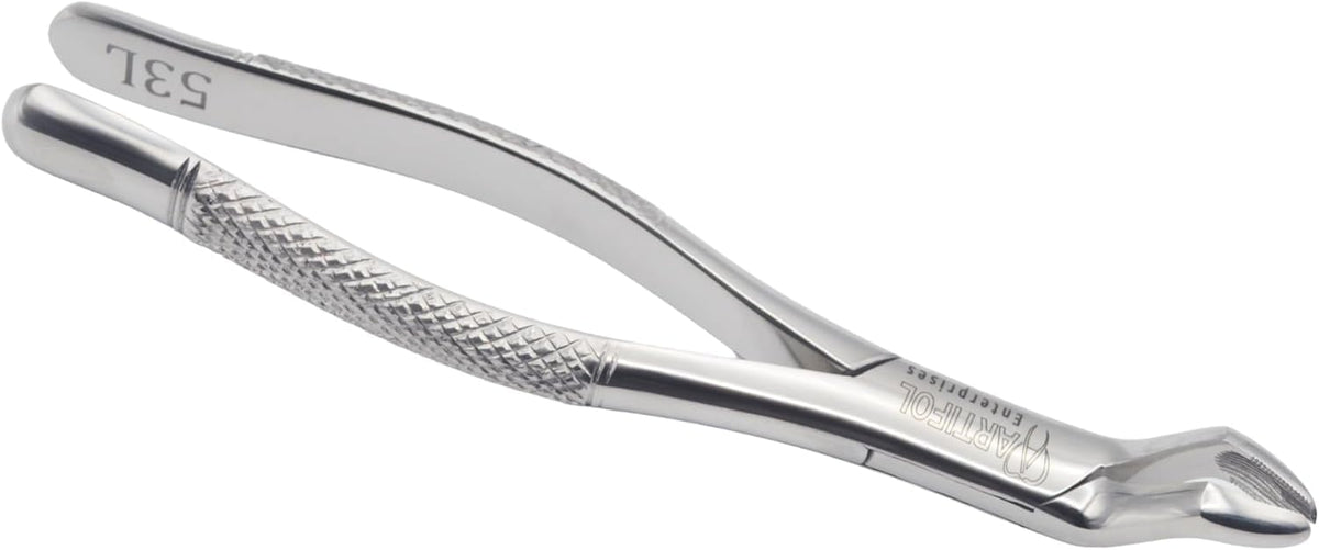 1st & 2nd Upper Molar Extraction Forceps 53 – Professional Dental Extraction Instrument | Anatomical Upper Molar Beak Design, Stainless Steel, Ergonomic Grip | Reusable #F53L