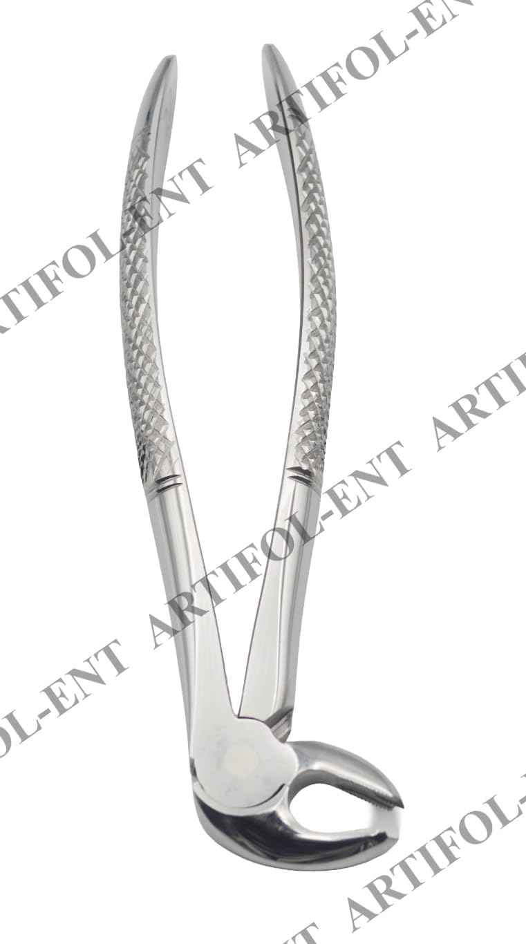 Lower Molar Extraction Forceps 22E – Mandibular Molar Dental Extraction Instrument | Precision Beak Design, Stainless Steel, Ergonomic Grip | Reusable #FX22E