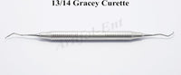 Gracey Curette 13/14 – Double End Dental Periodontal Instrument | Ergonomic Hollow Handle | 3-Piece Hygiene Tool Set #‎SG13/14XE2