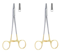 TC Mayo Hegar Needle Holder Driver 16 cm (6") & 20 cm (8") – Tungsten Carbide Serrated Jaws | Surgical Dental Suturing Instrument | Stainless Steel