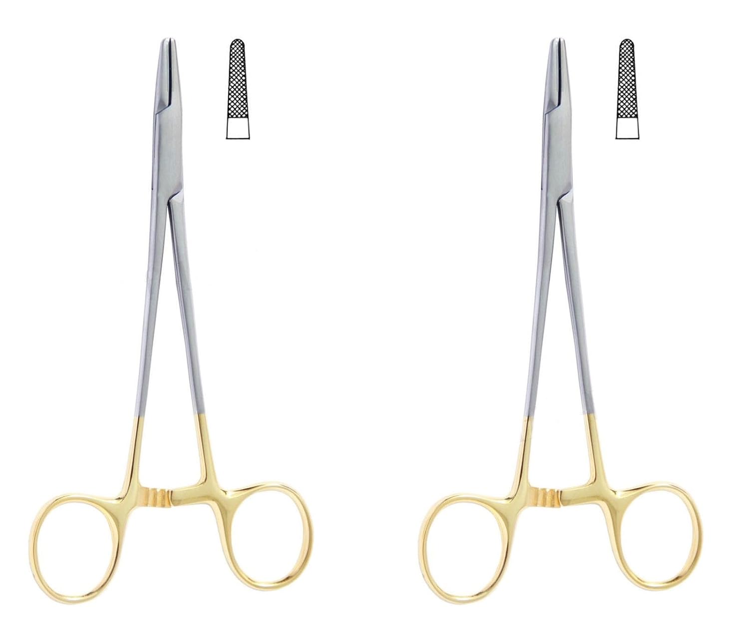 TC Mayo Hegar Needle Holder Driver 16 cm (6") & 20 cm (8") – Tungsten Carbide Serrated Jaws | Surgical Dental Suturing Instrument | Stainless Steel