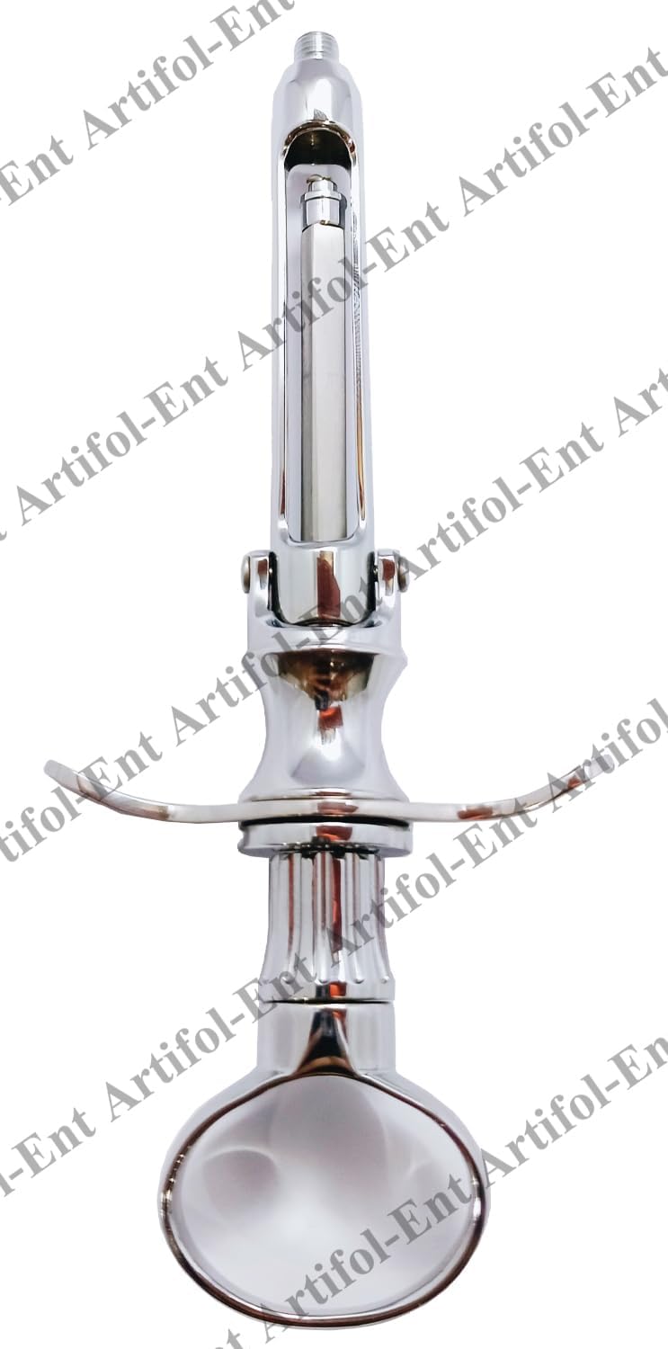 Dental Ring-Handle Cartridge Syringe – 1.8 mL | EU Thread, Three Aspiration Hooks | Brass with Chrome-Plated Finish, Reusable & Autoclavable #OS1079