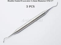 Dental Excavator EXC17 – Double Ended 1.2 mm Spoon | 17 cm Stainless Steel Restorative & Endodontic Instruments | 3-Piece Set #EXC17