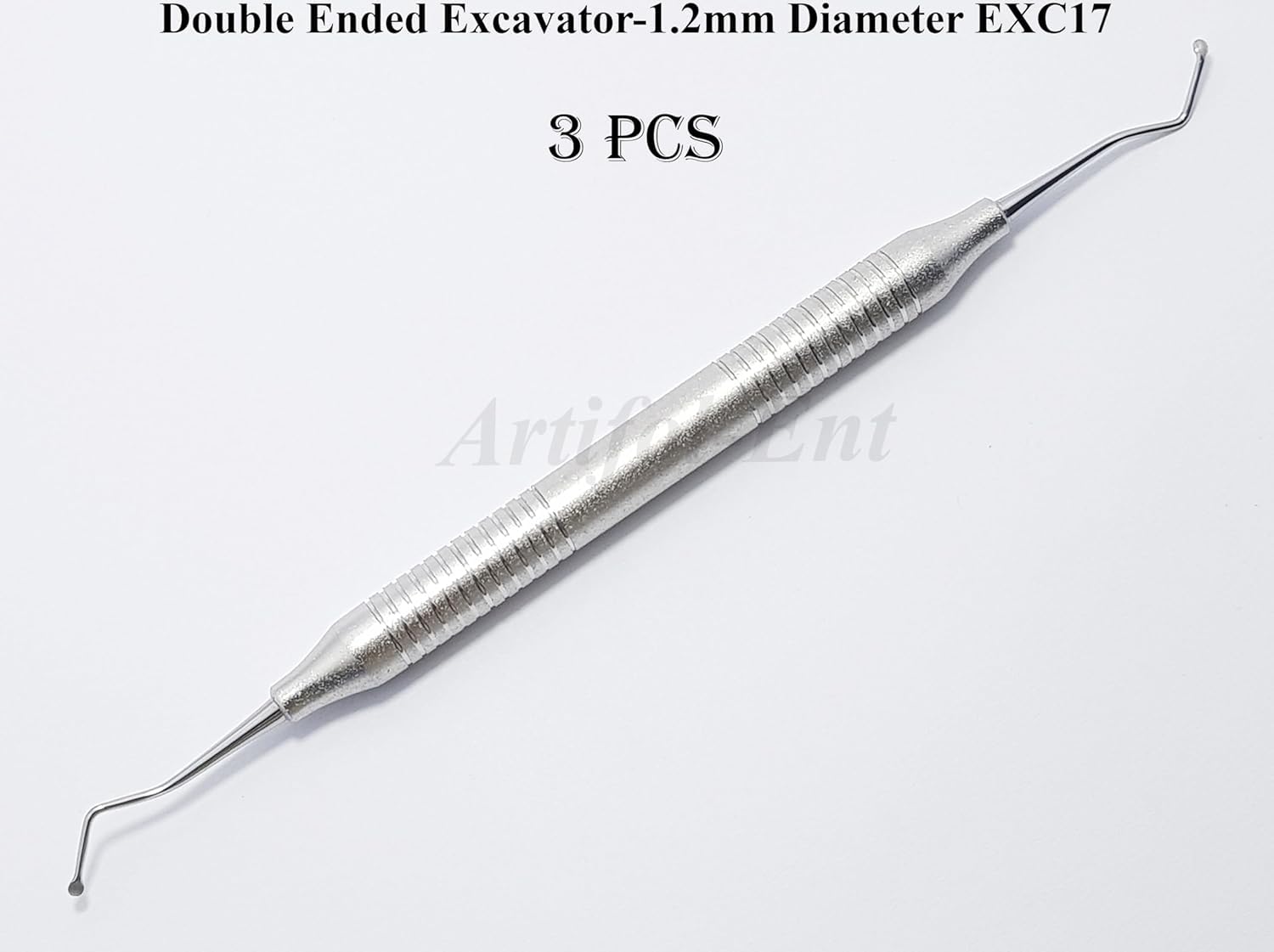 Dental Excavator EXC17 – Double Ended 1.2 mm Spoon | 17 cm Stainless Steel Restorative & Endodontic Instruments | 3-Piece Set #EXC17