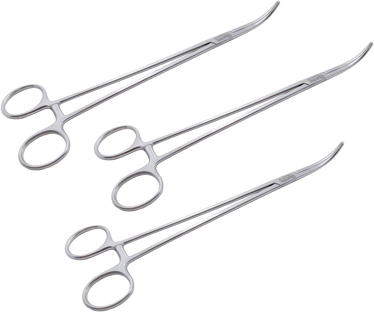 Overholt Geissendoerfer Arterienklemme – 27 cm gebogen | 3-teiliges Set | Edelstahl | Autoklavierbar #115910172