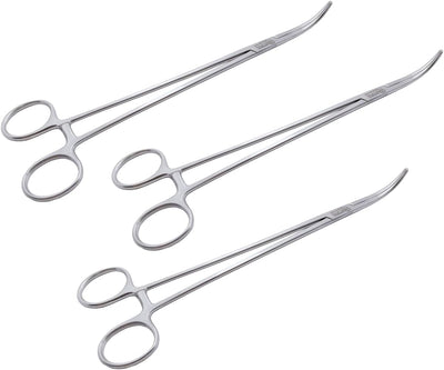 Overholt Geissendoerfer Arterienklemme – 27 cm gebogen | 3-teiliges Set | Edelstahl | Autoklavierbar #115910172