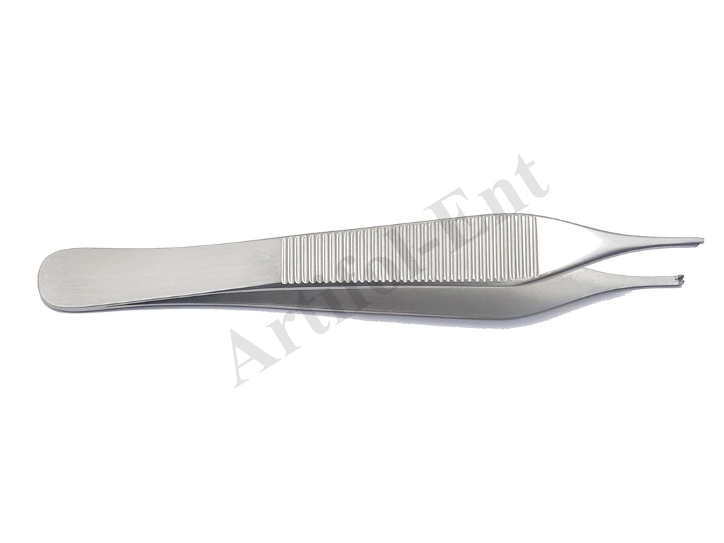 Adson Tissue Forceps 1×2 Teeth – 12 cm & 15 cm Kocher Surgical Tweezers | Stainless Steel Precision Instruments | 4 Pcs #‎114910111 & 114910113
