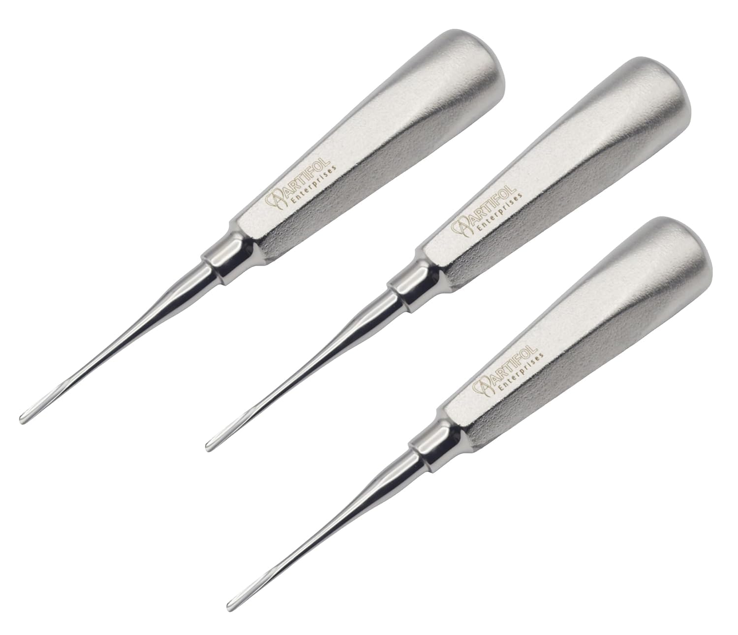 3-Piece Luxating Elevator Set 3mm Straight – Stainless Steel Elevation Tools | Slim Straight Tips, Ergonomic Handles & Durable Reusable Kit #EL3SSM