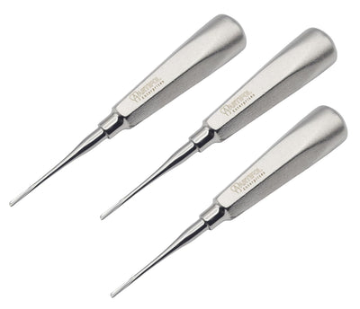 3-Piece Luxating Elevator Set 3mm Straight – Stainless Steel Elevation Tools | Slim Straight Tips, Ergonomic Handles & Durable Reusable Kit #EL3SSM