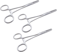 Tubing Clamp – 15.5 cm | 3 Pcs Set | Stainless Steel | Hemostat-Type Locking | Autoclavable #115910358