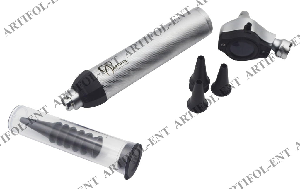 Fiber Otoscope Set – Solid Brass Fiber Optic Viewing Instrument | Bright Fiber Illumination, Precision Optical Lens | Reusable Medical Inspection Tool #OS10109