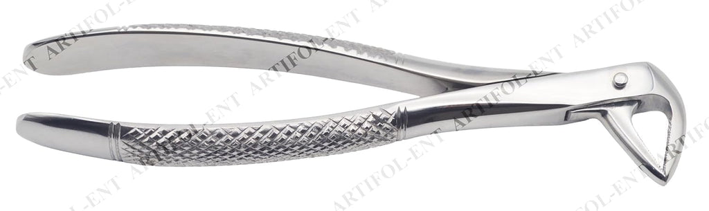 European Style Root Extraction Forceps – Deep-Reach Serrated Beaks | Premium Surgical Stainless Steel | Precision Fragment Retrieval & Sub-Gingival Root Management #FX74