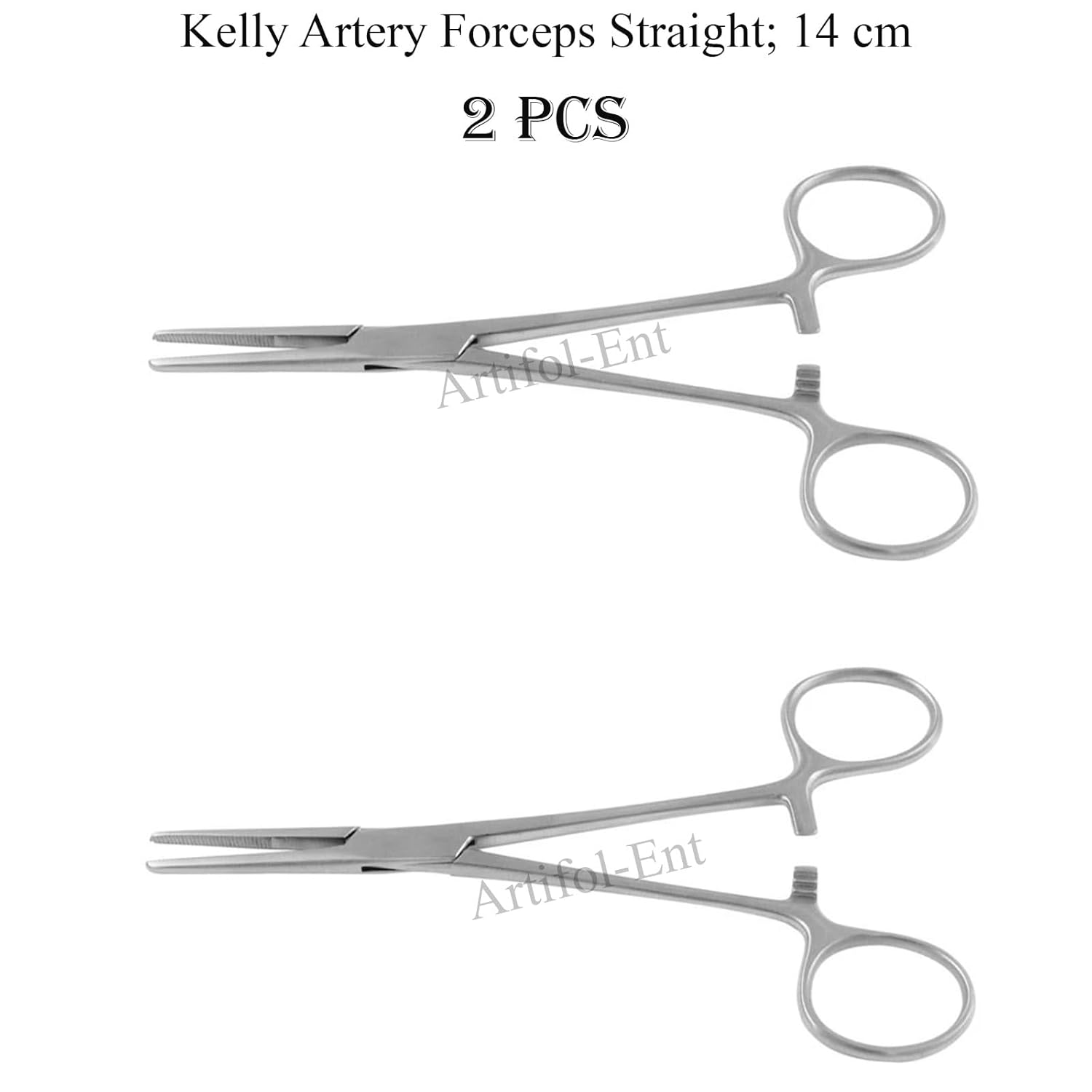 Kelly Hemostat Forceps – Straight, 14 cm (5.5") | Surgical & Dental Clamps, Set of 2 Set #115910103