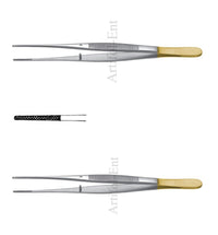 TC Semken Dissecting Forceps 12.5 cm (5") – Tungsten Carbide Surgical Dental Tweezers | Stainless Steel | 2 Pcs